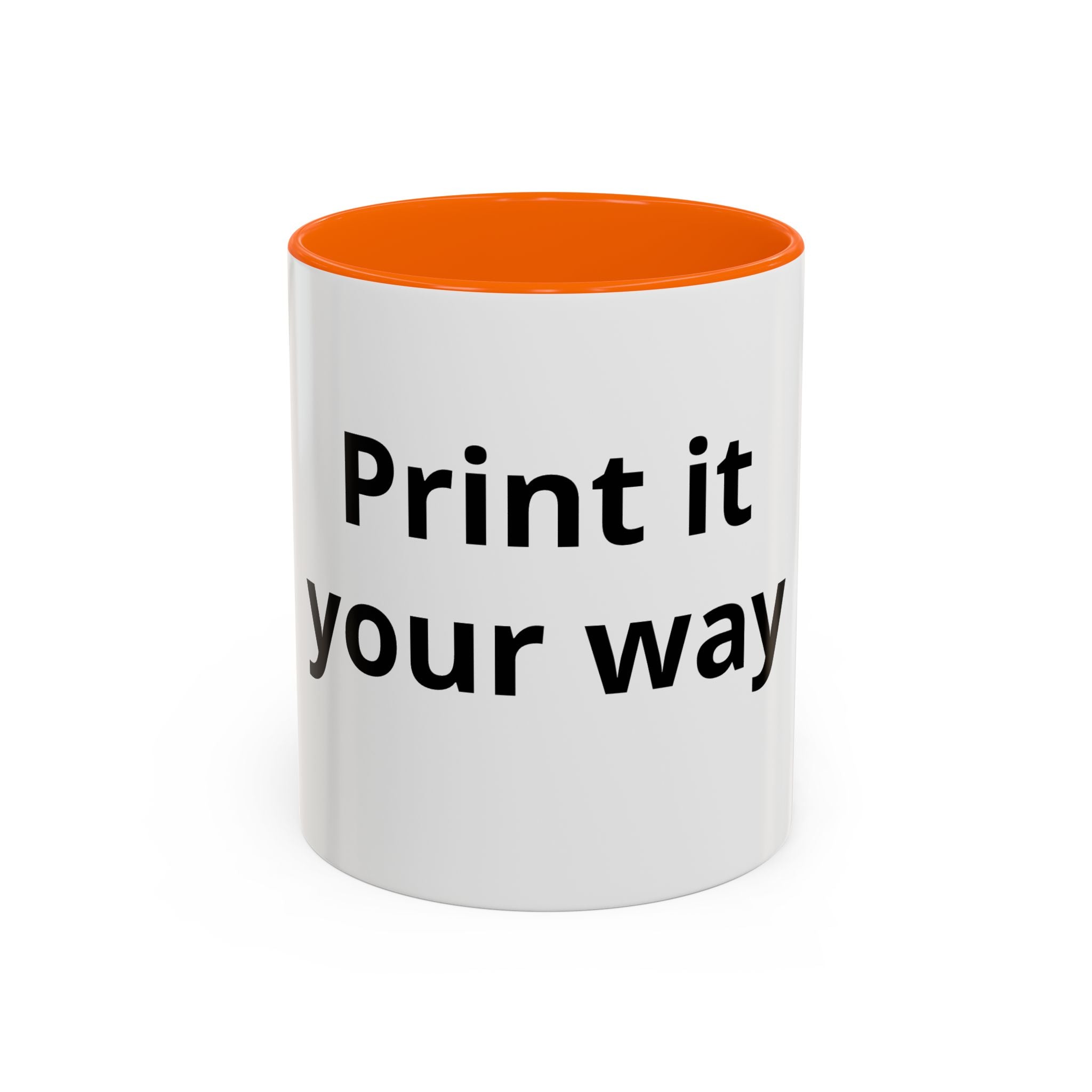 Accent Coffee Mug — Customizable “Print It Your Way” Black-Accent Coffee Cup