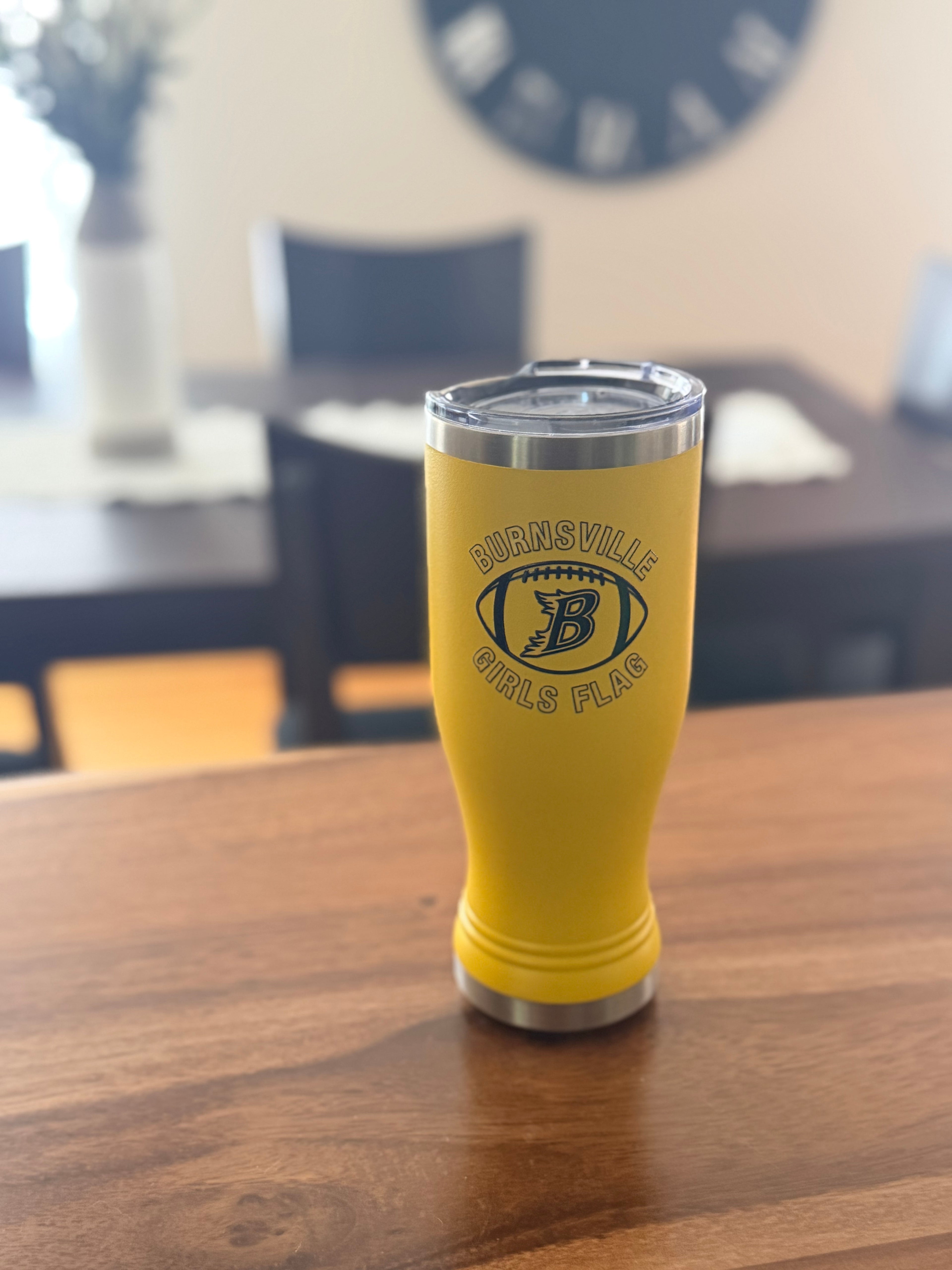 Polar Camel 20 oz. Pink Pilsner Tumbler with Standard Lid & Personalized UV Transfer