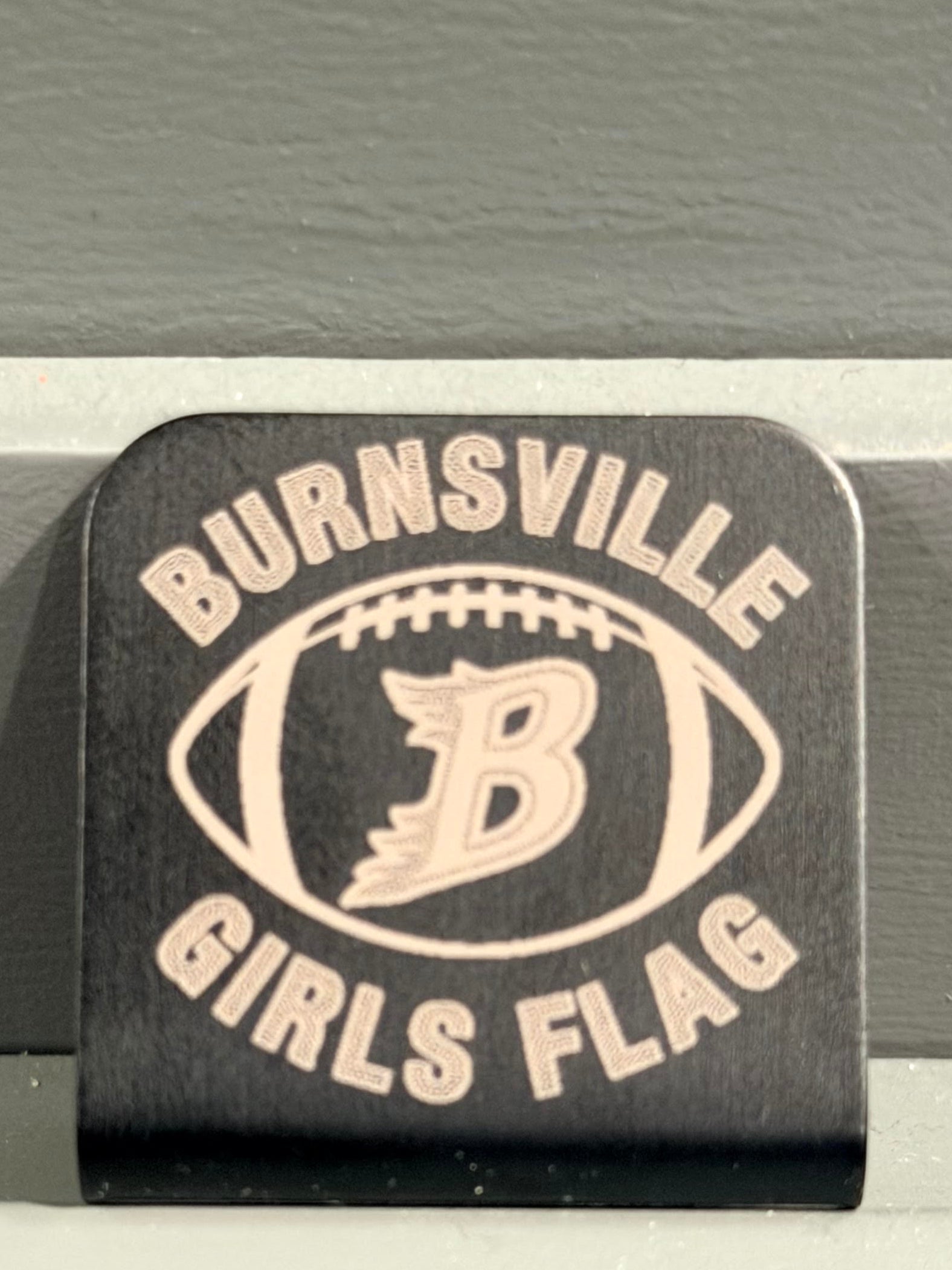 Burnsville Flag hat clip